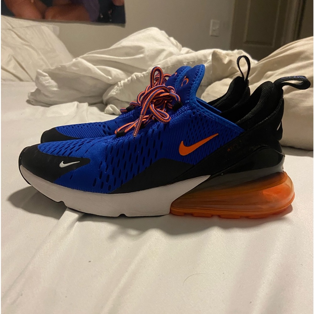 Orange & blue Nike airmax 270s